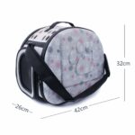Sac de Transport d'animaux pour Chien Chat Lapin Respirable Démontable Lavable (Gris)
