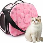 Sac de Transport d'animaux pour Chien Chat Lapin Respirable Démontable Lavable (Rose)
