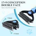 Brosse Chien Poil Long - Peigne Pour Chiens Et Chats - BLEU